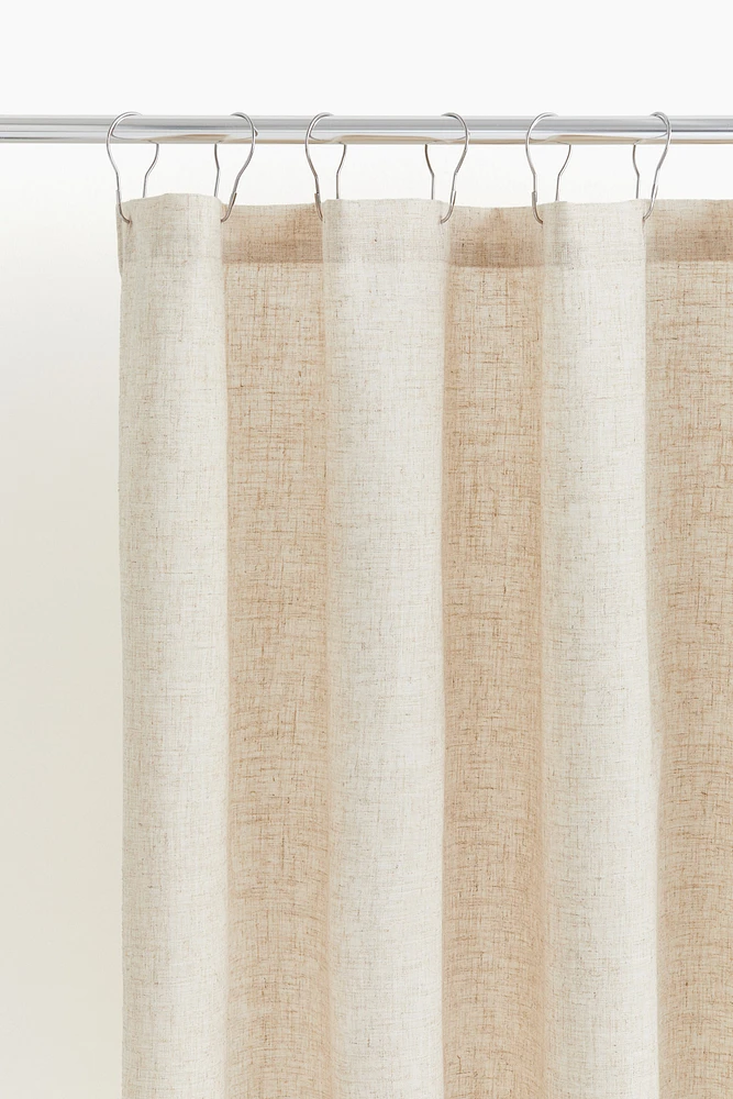 Linen-blend shower curtain