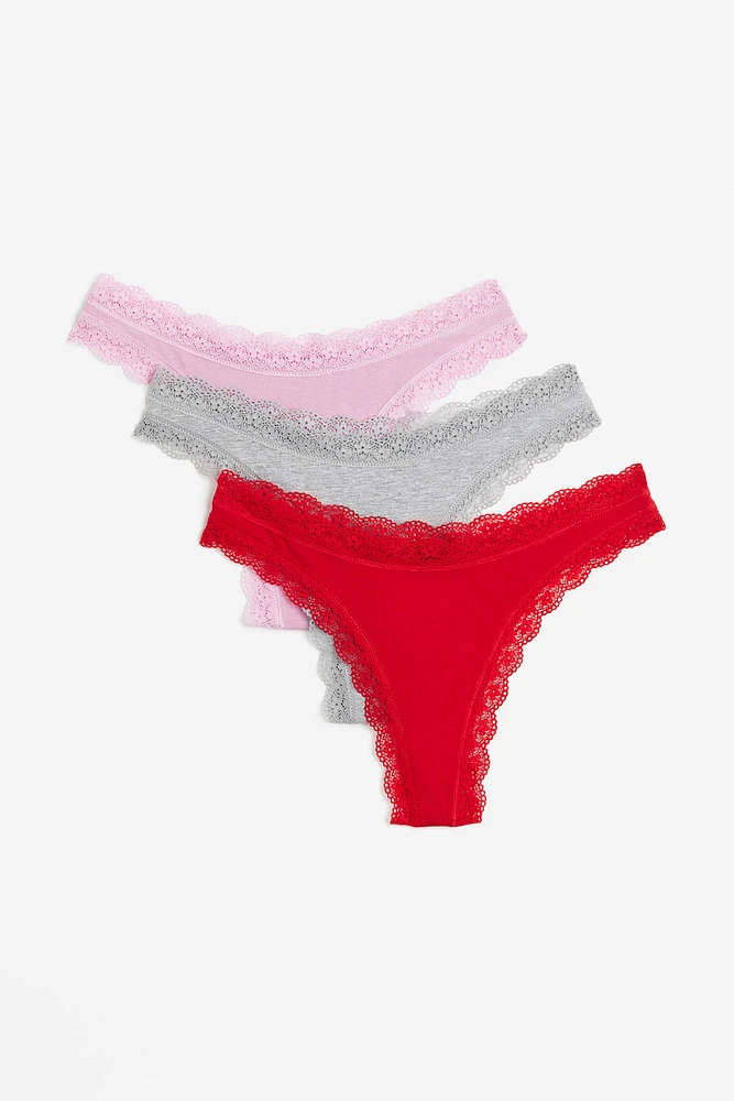 3-pack Cotton Thong Briefs