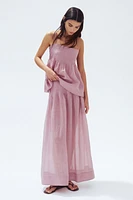 Pintucked Ramie Skirt