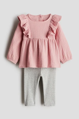 2-piece Blouse and Leggings Set