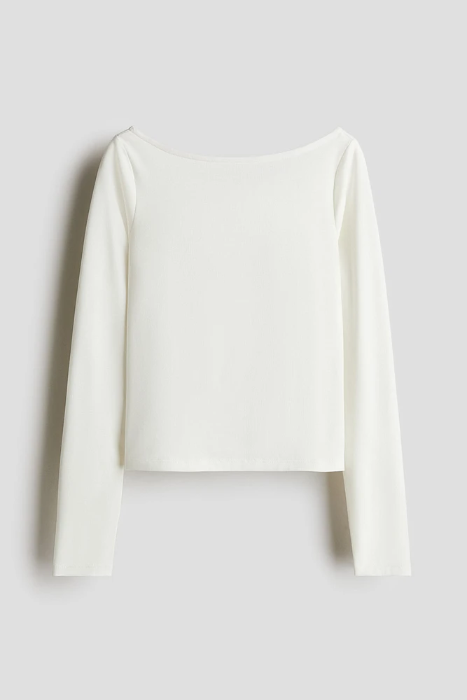 Cut-Out Jersey Top