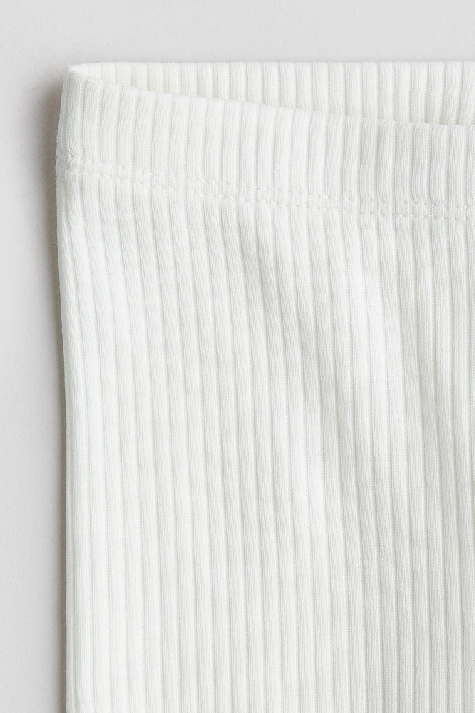 Ribbed Cotton Leggings
