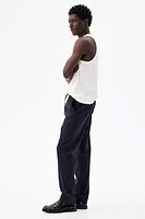 Regular-Fit Linen-Blend Pants