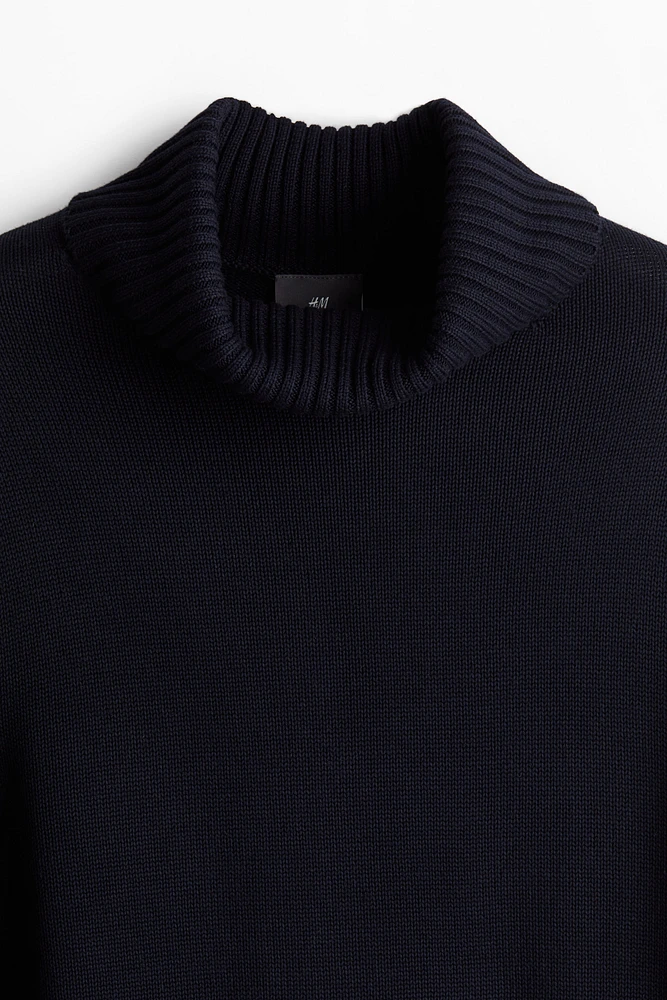Cotton-Blend Mock-Turtleneck Sweater