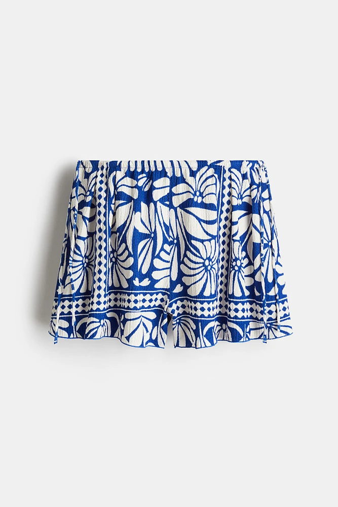 Short en jersey froissé