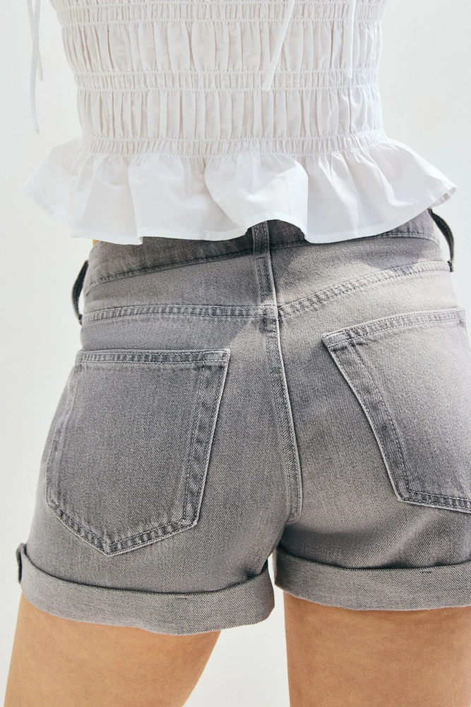High-Waist Denim Shorts