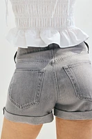 High-Waist Denim Shorts