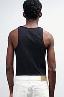 Slim-Fit Ribbed Tank Top