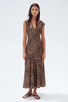 V-Neck Satin Dress