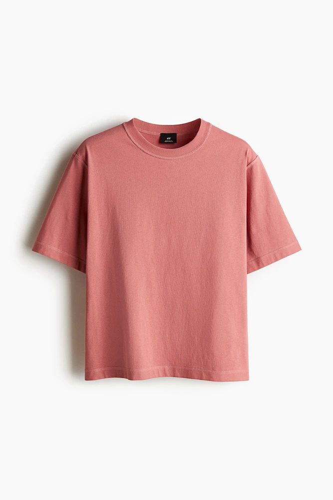 T-shirt délavé Coupe Carrée