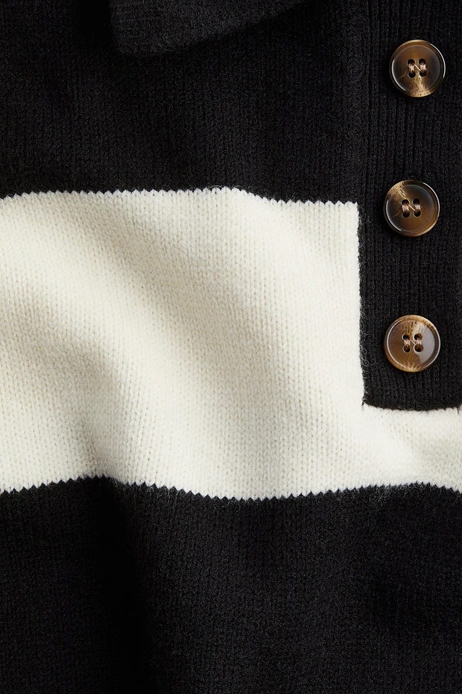 Fine-knit polo shirt