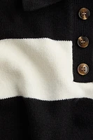 Fine-knit polo shirt