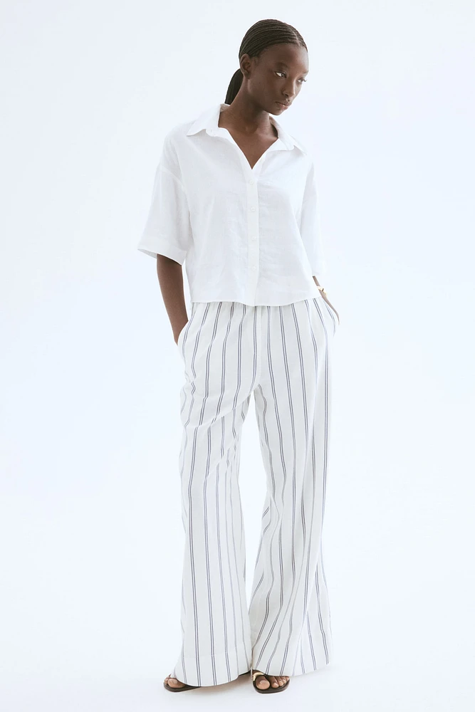 Chemise en lin mélangé