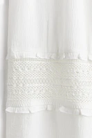 Lace-inset Crêpe Pants