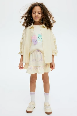 Flounce-Trimmed Skirt