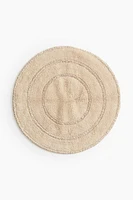 Round cotton bath mat