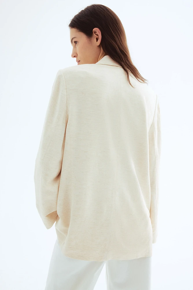 Linen-Blend Blazer