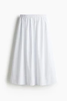 Cotton midi skirt