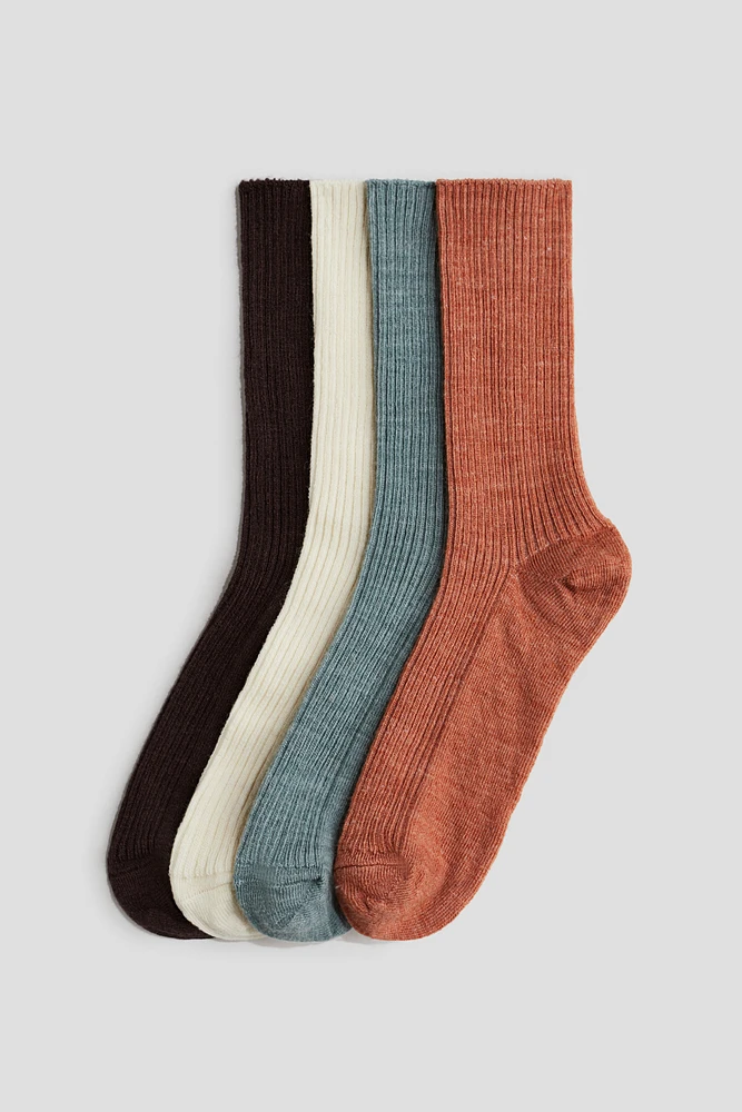 4-pack Wool-Blend Socks