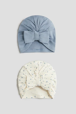 Lot de 2 bonnets avec nœud