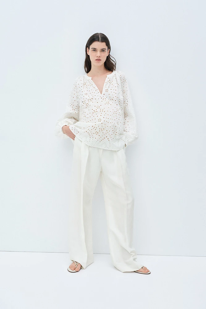 MAMA Before & After Eyelet-Embroidered Blouse