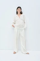 MAMA Before & After Eyelet-Embroidered Blouse
