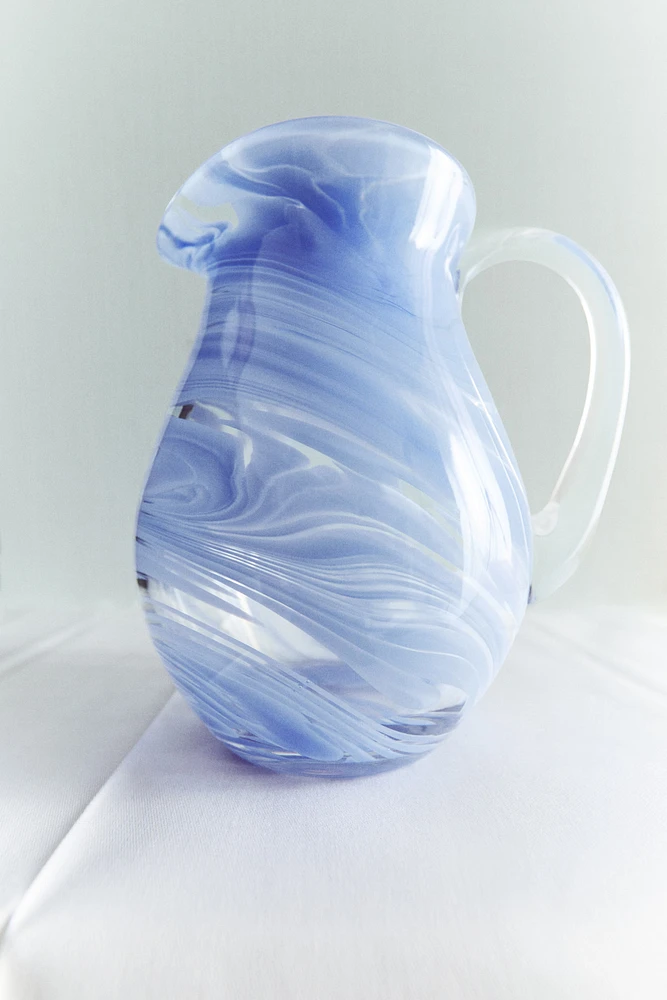Patterned Glass Pitcher