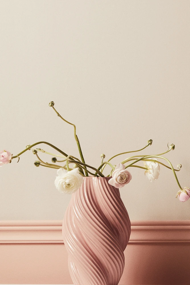 Tall Stoneware Vase