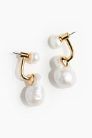 Gold-Plated Pearl Earrings