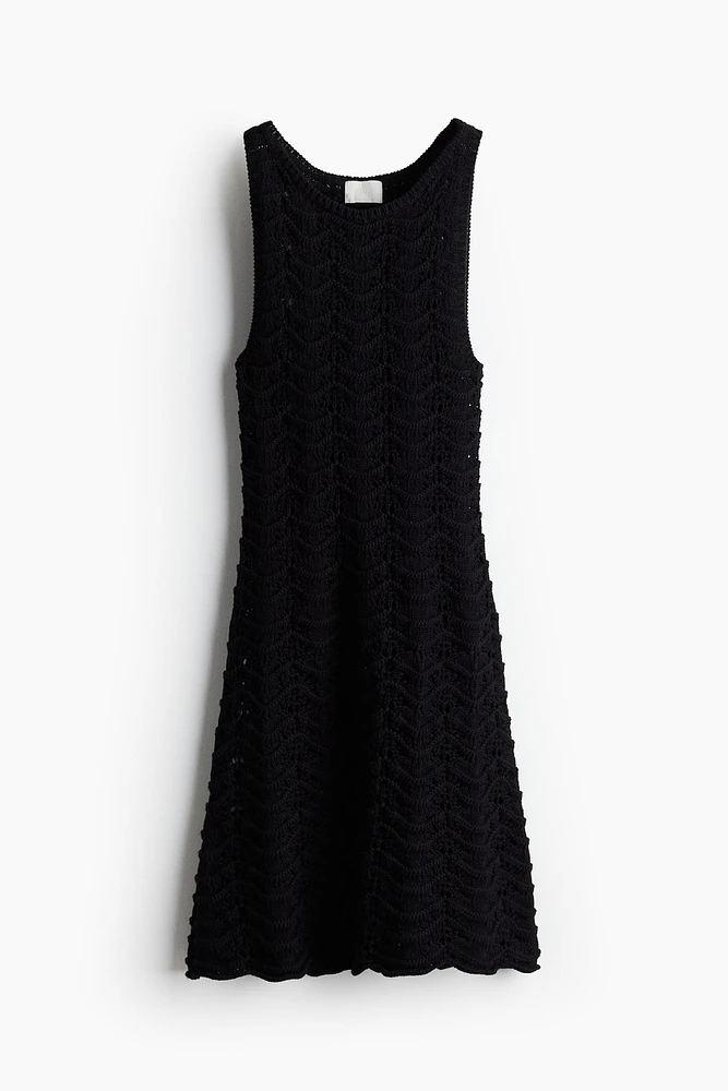 Pointelle-knit Dress