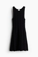 Pointelle-knit Dress