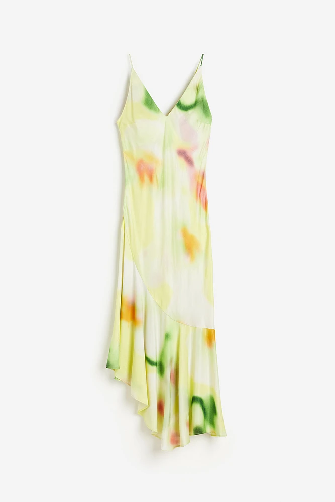 Asymmetric-hem Slip Dress