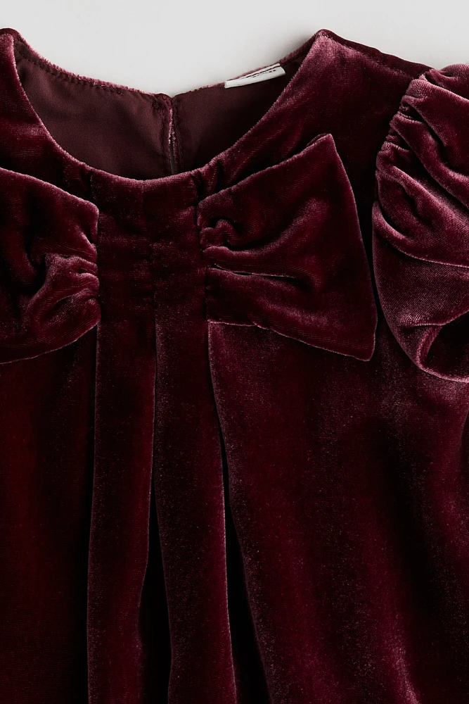 Silk-Blend Velvet Dress