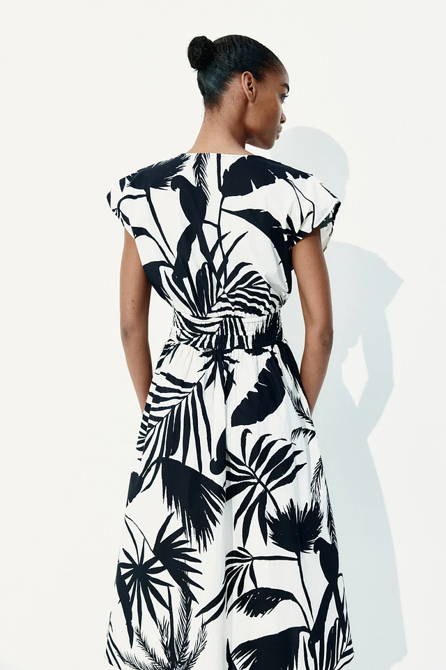 H&M Cotton Dress with Smocked Waist | Pacific City