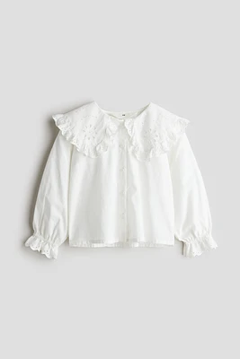 Cotton Blouse with Collar