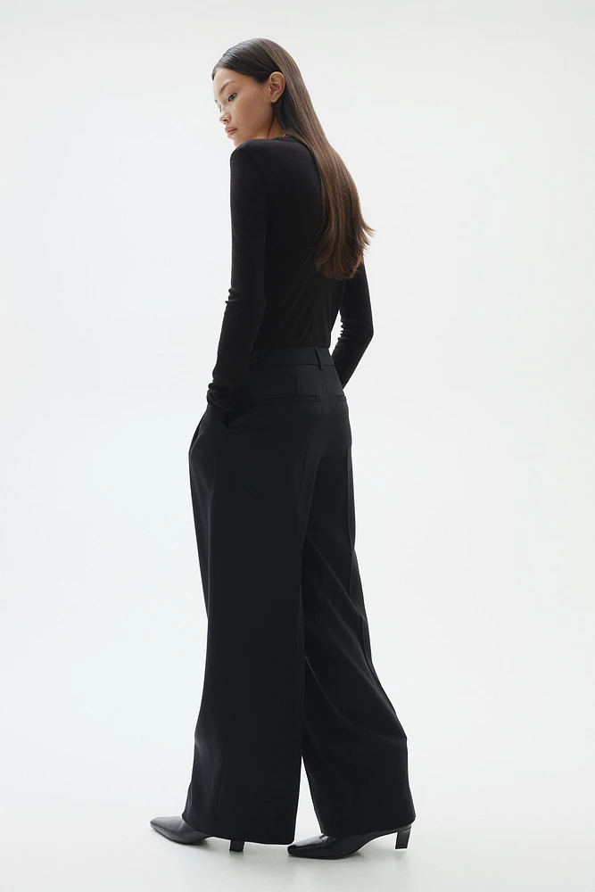 Wide-Leg Dress Pants