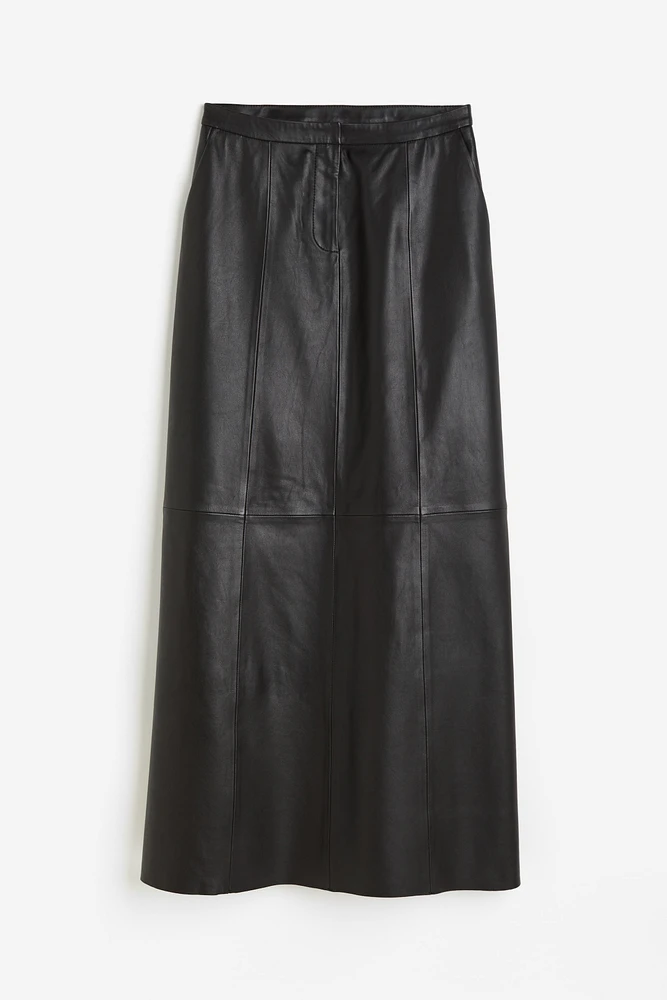 A-line Leather Skirt