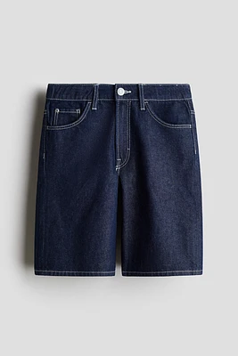 Loose-Fit Denim Shorts
