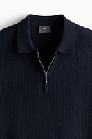 Slim Fit Half-zip Polo Shirt