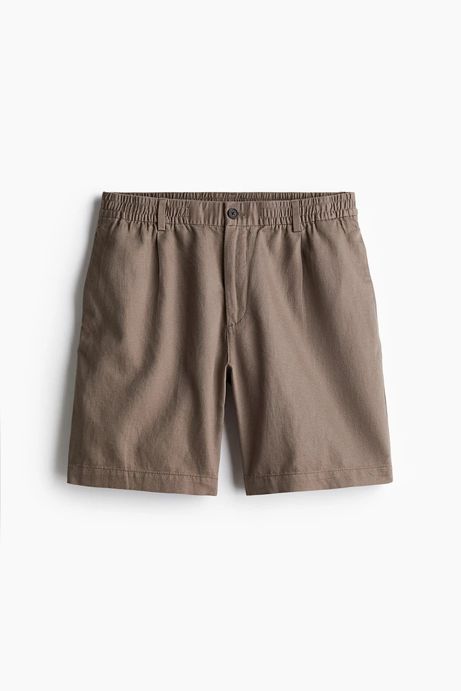 Relaxed Fit Linen-blend Shorts