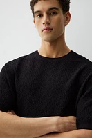 Regular-Fit Textured-Knit T-Shirt