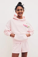 2-piece Brushed-Inside Hoodie and Shorts Set