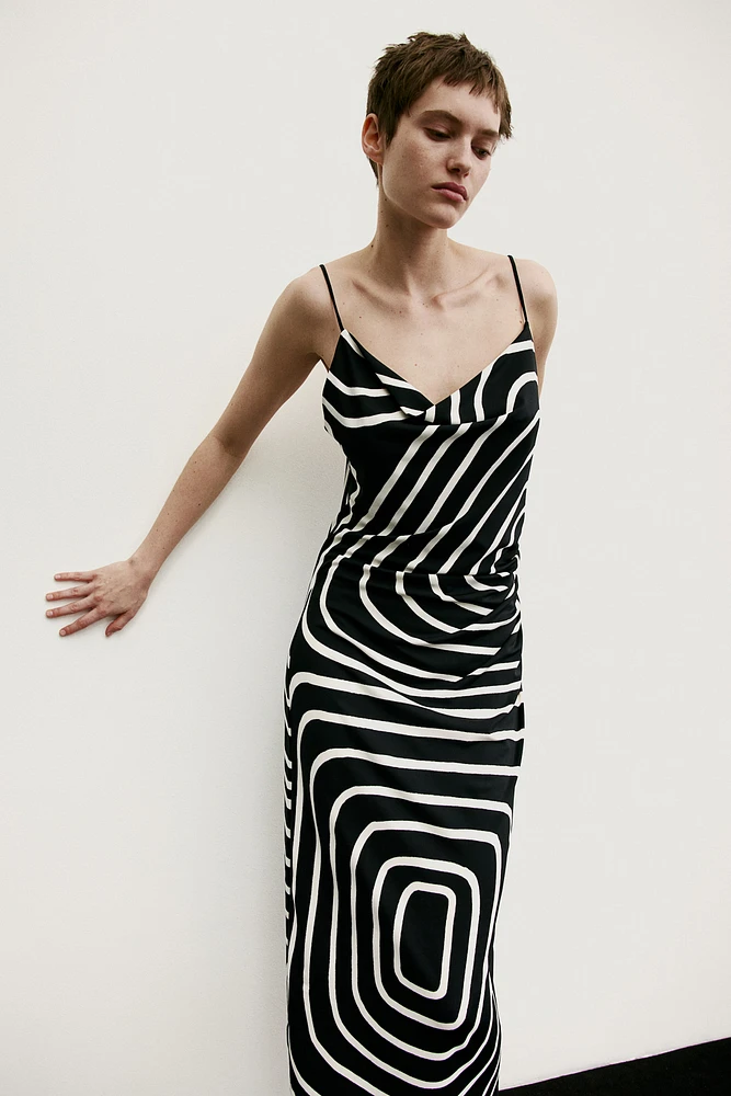 Draped Cowl-neck Dress