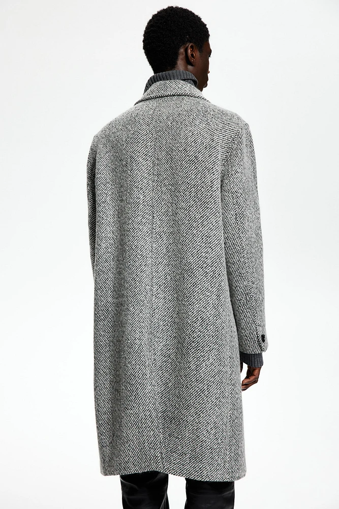 Loose Fit Wool-Blend Coat