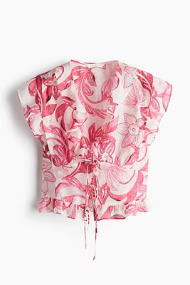 Ruffle-trimmed Blouse