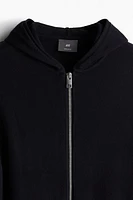 Regular Fit Knit Hooded Jacket