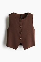 Gilet sans manches court en jersey