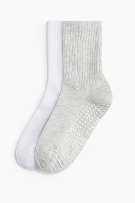 2 paires chaussettes de yoga