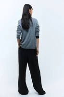 Wide-Leg Drawstring Pants