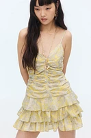 Tiered-Skirt Strappy Dress